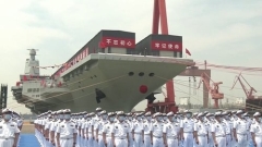 China stellt den dritten Flugzeugträger Fujian vor: Das Schiff begann 2018 in Shanghai mit dem Bau und ist Chinas erster im Inland entwickelter Flugzeugträger.